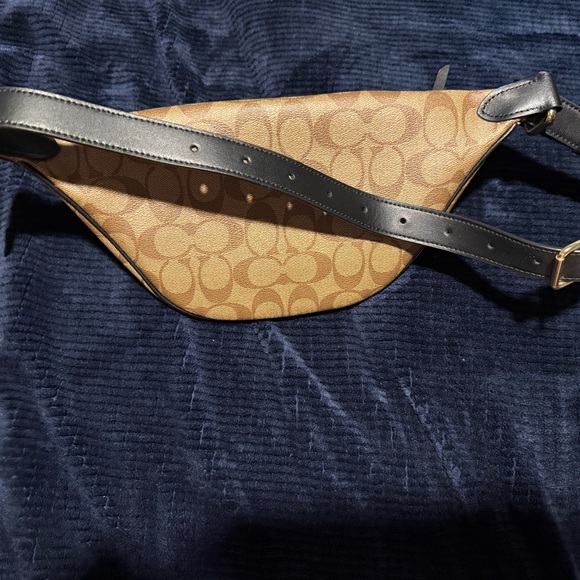 Coach Tan Belt Bag with Yellow Logo - Picture 2 of 5